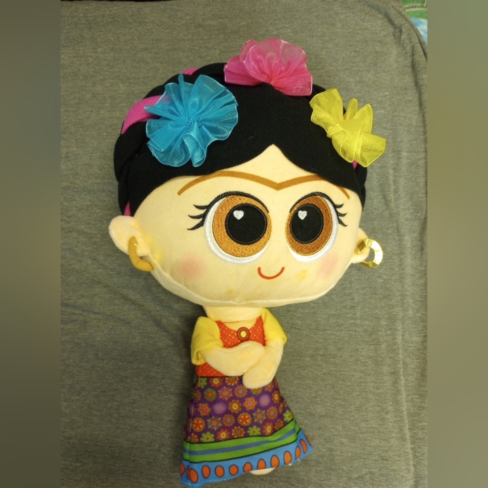 NWOT 2019 Frida Kahlo Plush Doll 16" The World Famous Mexican Artist/Feminist